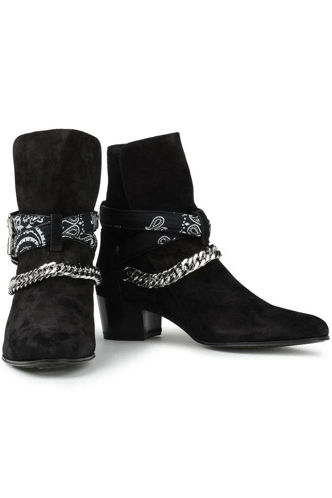 商品AMIRI|Chain-embellished buckled suede ankle boots,价格¥2085,第2张图片详细描述