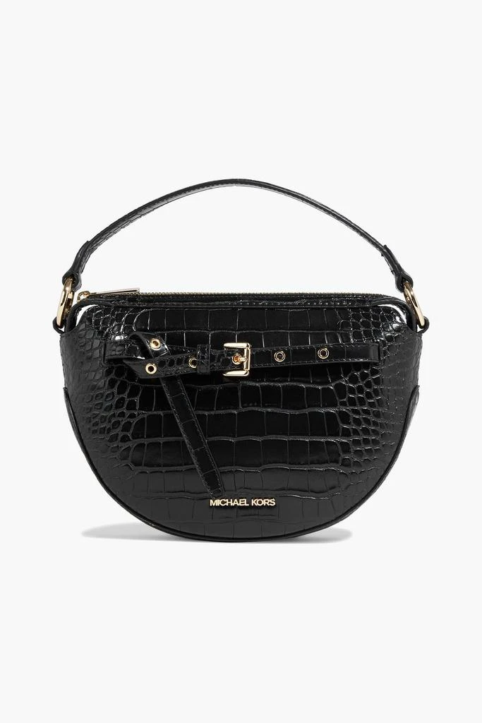 商品Michael Kors|Emilia buckled croc-effect leather shoulder bag,价格¥1221,第1张图片