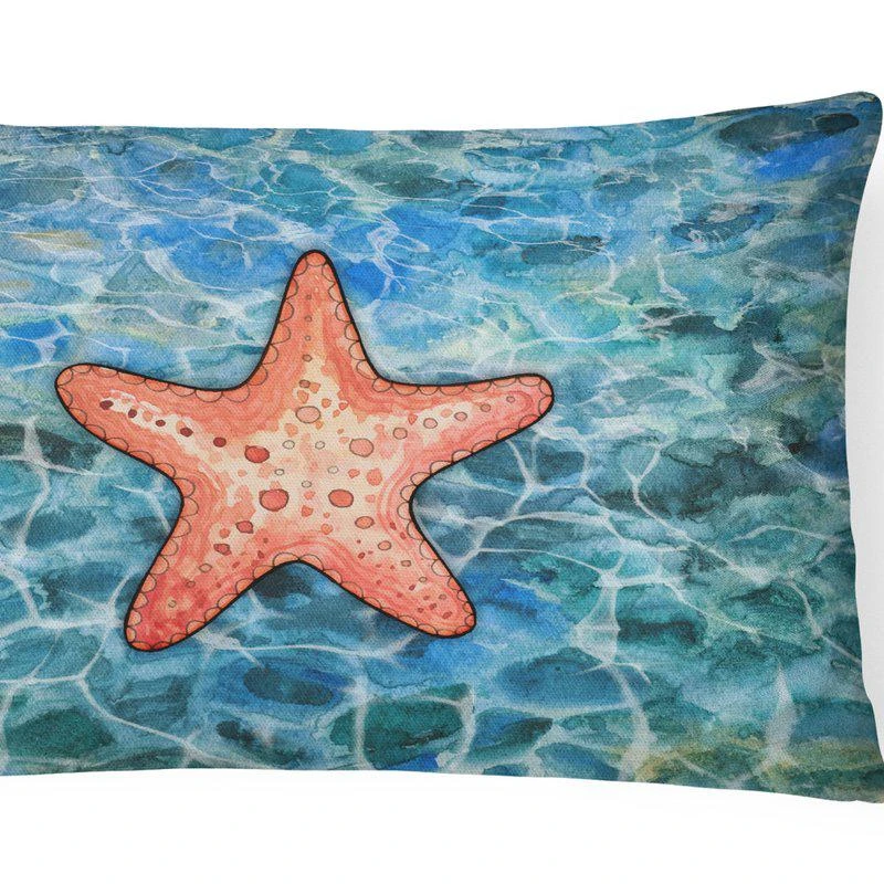 商品Caroline's Treasures|12 in x 16 in  Outdoor Throw Pillow Starfish Canvas Fabric Decorative Pillow,价格¥237,第1张图片