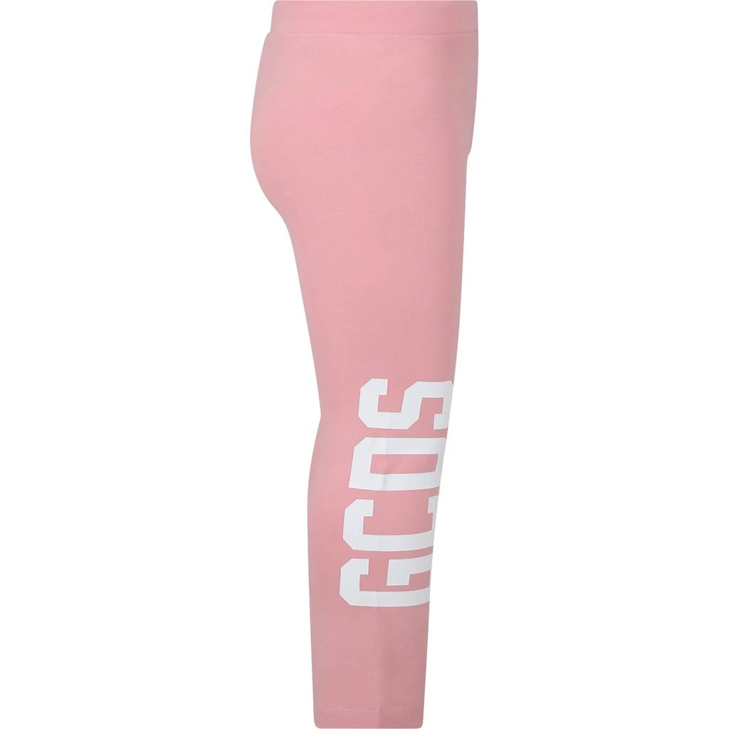 商品GCDS Mini|Pink Leggings For Girl With Logo,价格¥731,第3张图片详细描述