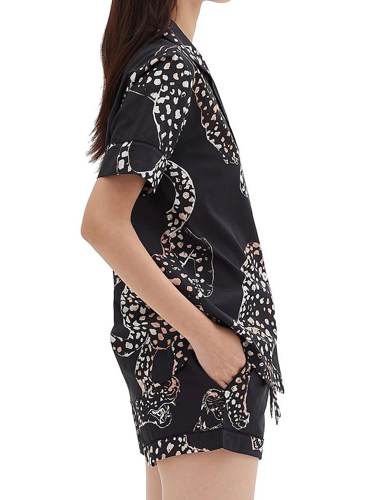 商品Desmond & Dempsey|Jaguar Print Cotton Short Pajama Set,价格¥1438,第4张图片详细描述