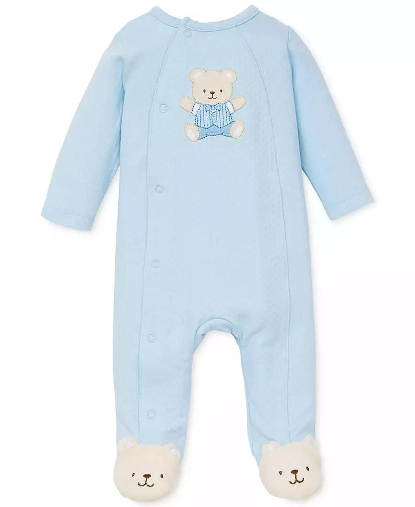 商品Little Me|Baby Boys Cute Bear Snap Close Footed Coverall,价格¥98,第1张图片