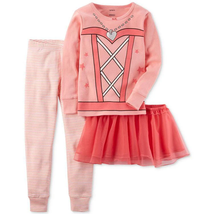 商品Carter's|3-Pc. Ballerina Pajama Set, Baby Girls (0-24 months),价格¥57,第2张图片详细描述