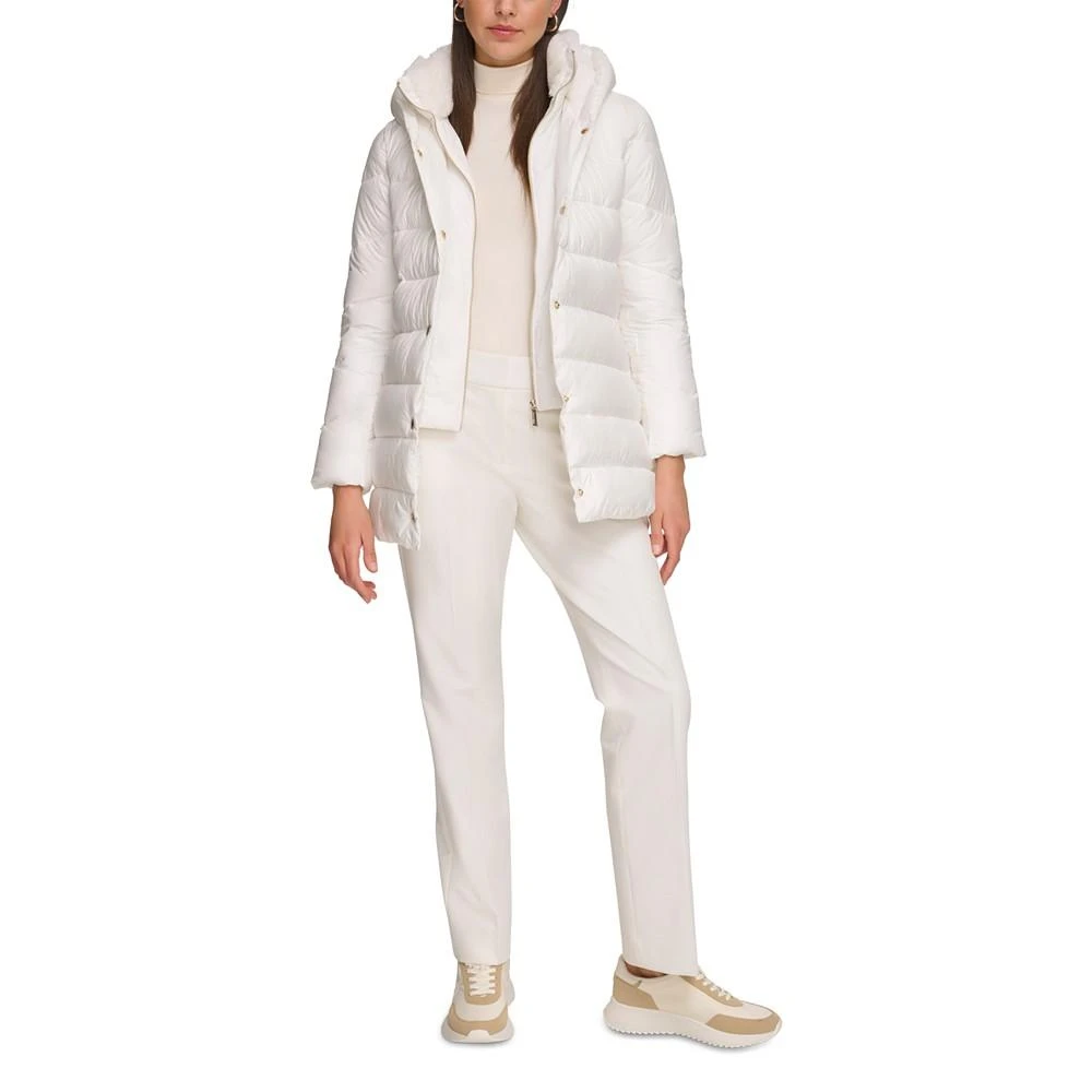 商品Calvin Klein|Women's Bibbed Hooded Puffer Coat, Created for Macy's,价格¥805,第5张图片详细描述