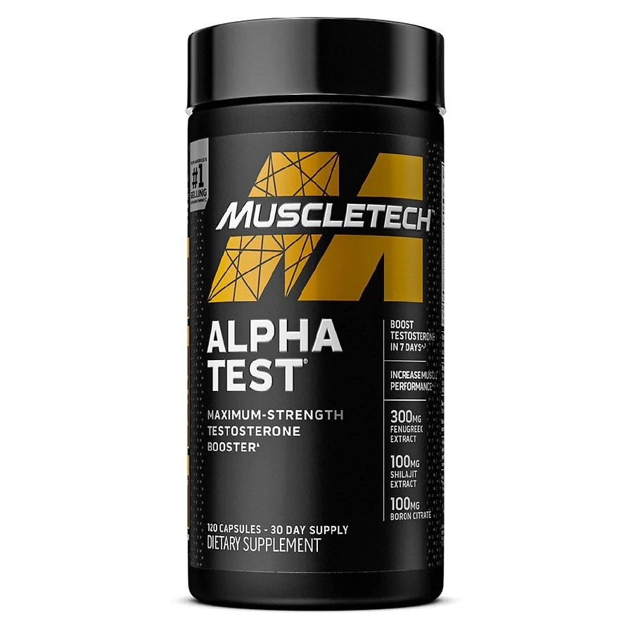 商品MuscleTech|AlphaTest ATP & Testosterone Booster for Men,价格¥194,第1张图片详细描述