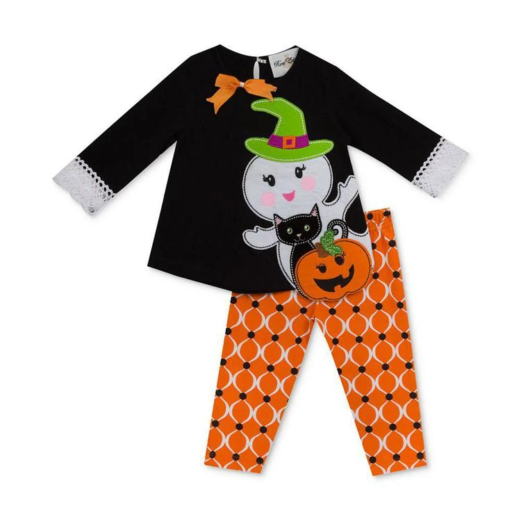 商品Rare Editions|2-Pc. Ghost Top & Printed Leggings Set, Baby Girls (0-24 months),价格¥72,第1张图片