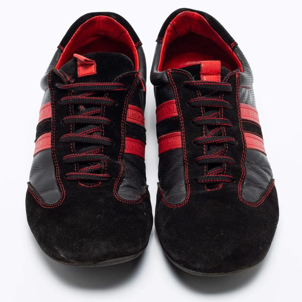 商品[二手商品] Carolina Herrera|CH Carolina Herrera Black/Red Leather and Suede Low-Top Sneakers Size 43,价格¥999,第3张图片详细描述