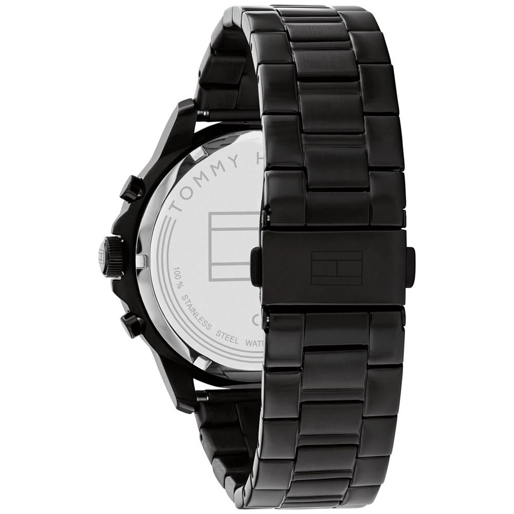 商品Tommy Hilfiger|Men's Black-Tone Stainless Steel Bracelet Watch 44mm,价格¥1099,第3张图片详细描述