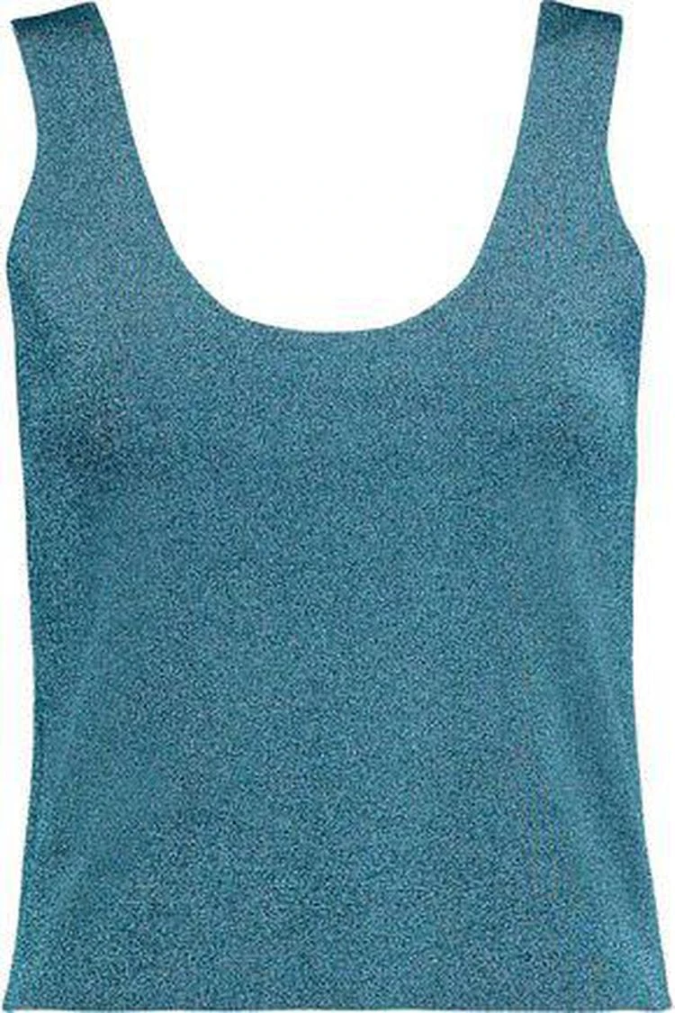 商品Tibi|Metallic stretch-knit tank,价格¥1177,第1张图片