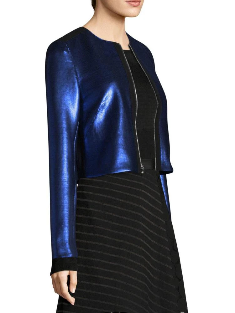 商品Diane von Furstenberg|Metallic Zip-Front Jacket,价格¥2020,第3张图片详细描述