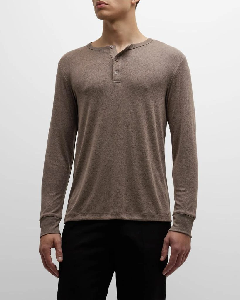 商品Theory|Men's Anemone Milano Contrast Long-Sleeve Henley,价格¥360,第1张图片