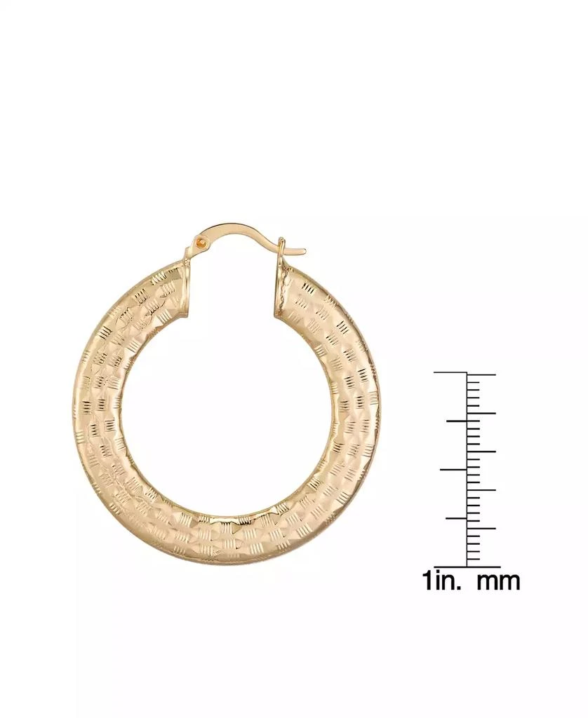 商品Macy's|Gold-Plated Flat Hoop Earrings,价格¥85,第2张图片详细描述