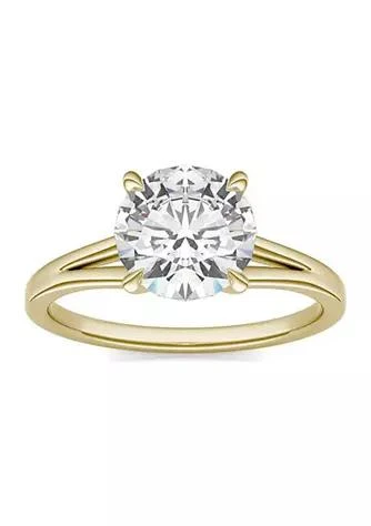 商品Charles & Colvard|Colvard Charles Colvard 1.96 Ct. T.w. Lab Created Moissanite Solitaire Ring In 14K Gold,价格¥8958,第1张图片
