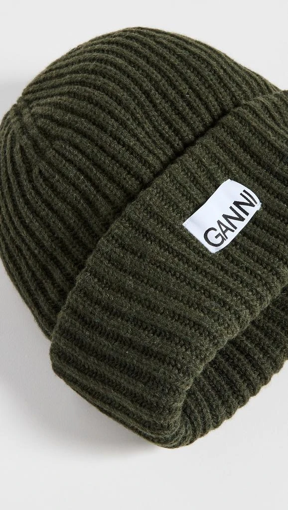 商品Ganni|GANNI 挺括罗纹毛线帽,价格¥705,第5张图片详细描述