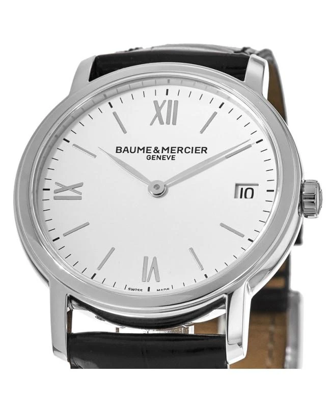 商品Baume & Mercier|Baume & Mercier Classima Quartz Silver Dial Leather  Women's Watch 10148,价格¥4498,第2张图片详细描述