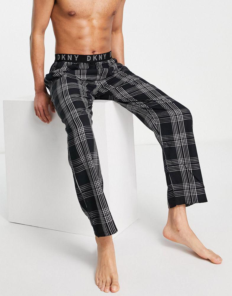 DKNY Hammerheads lounge pant in black and grey check商品第3张图片规格展示