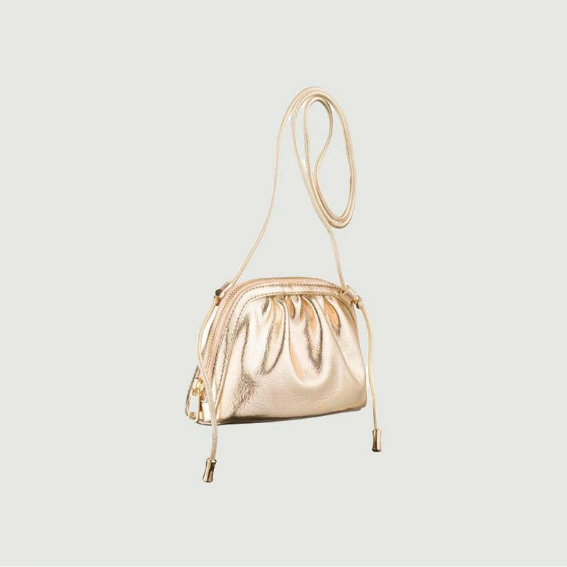 商品A.P.C.|Ninon metallic leather-effect purse bag Gold APC PARIS,价格¥1372,第2张图片详细描述