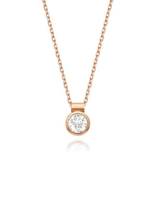 商品hyeres-lor|14K Rose 0.2ct Diamond necklace,价格¥3298,第1张图片