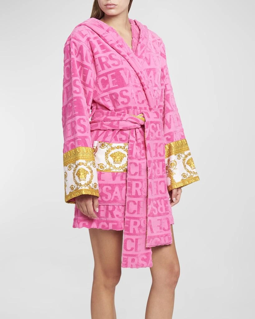 商品Versace|I Heart Baroque Hooded Short Bathrobe,价格¥2171,第3张图片详细描述