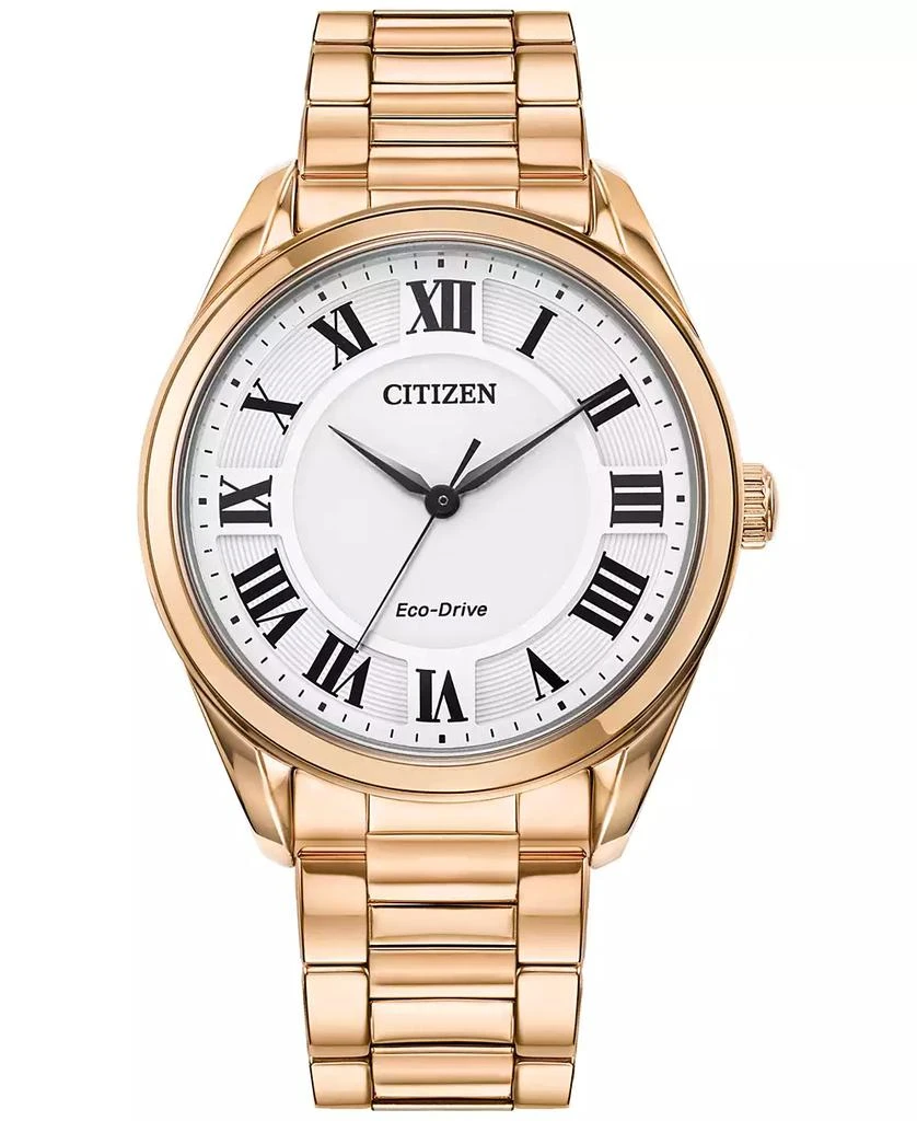 商品Citizen|Eco-Drive Women's Arezzo Rose Gold-Tone Stainless Steel Bracelet Watch 35mm,价格¥1774,第1张图片