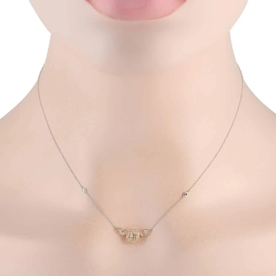 商品LB Exclusive|14K White and Yellow Gold 0.35ct Diamond Necklace,价格¥4006,第2张图片详细描述