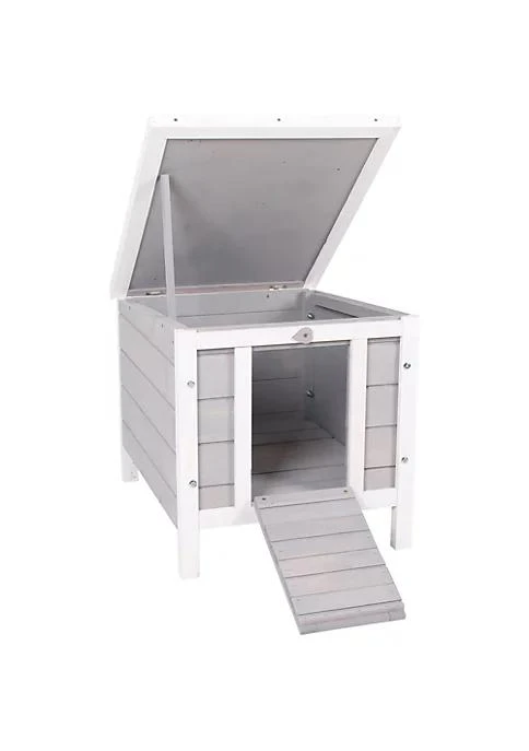 商品belk|Small Wooden Rabbit Hutch Guinea Pig House Dog Cage With Openable And Waterproof Roof Grey,价格¥587,第2张图片详细描述