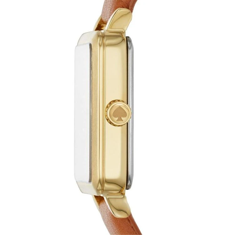 商品Kate Spade|Women's Washington Square Brown Leather Strap Watch 25x25mm,价格¥1459,第2张图片详细描述