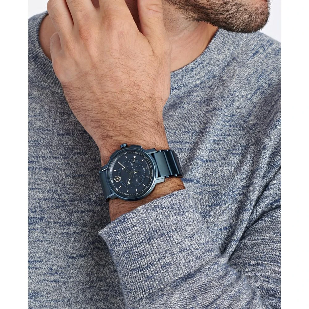 商品Movado|Strato Men's Swiss Blue Stainless Steel Bracelet Watch 44mm,价格¥16340,第4张图片详细描述