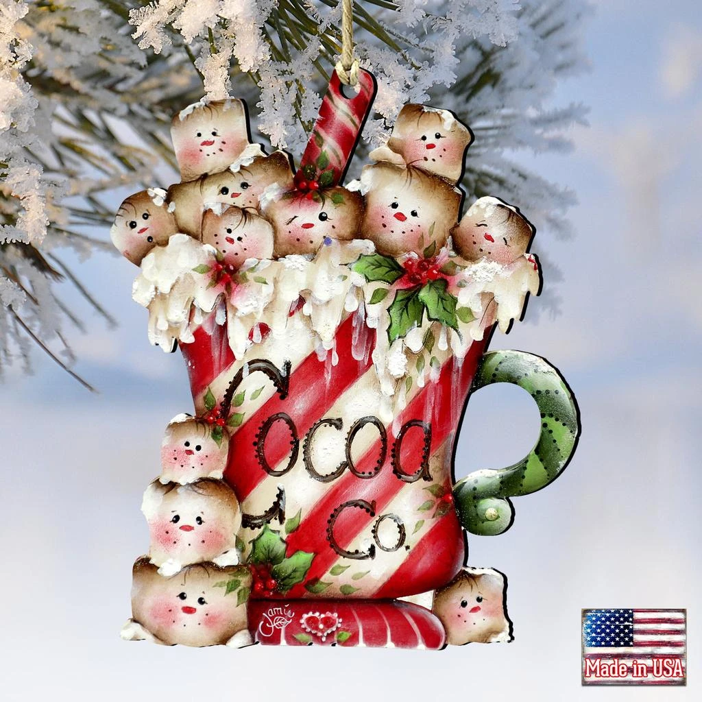 商品Designocracy|Designocracy Marshmallow Cocoa Company Ornament Set of 2 Jamie Mill Price,价格¥205,第1张图片