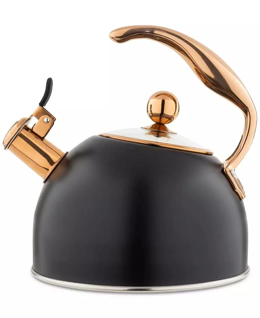 商品Viking|Stainless Steel 2.6-Quart Black Tea Kettle with Copper Handle,价格¥741,第2张图片详细描述