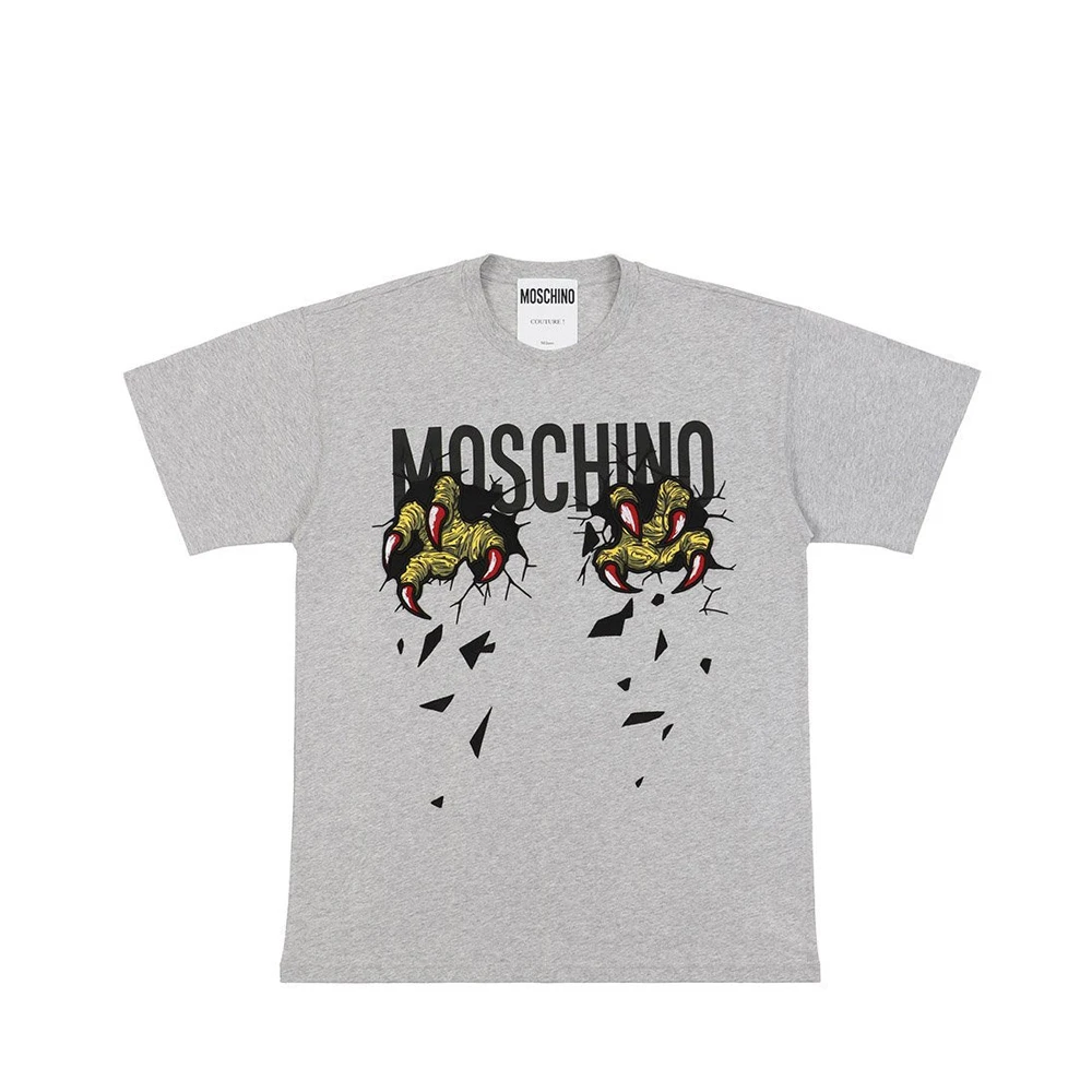 商品[国内直发] Moschino|MOSCHINO 女士灰色印花圆领短袖T恤 EA0719-0540-1485,价格¥2804,第1张图片