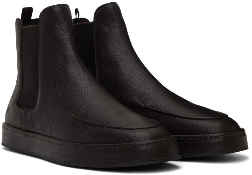 商品Giorgio Armani|Black Moc Toe Chelsea Boots,价格¥3992,第4张图片详细描述