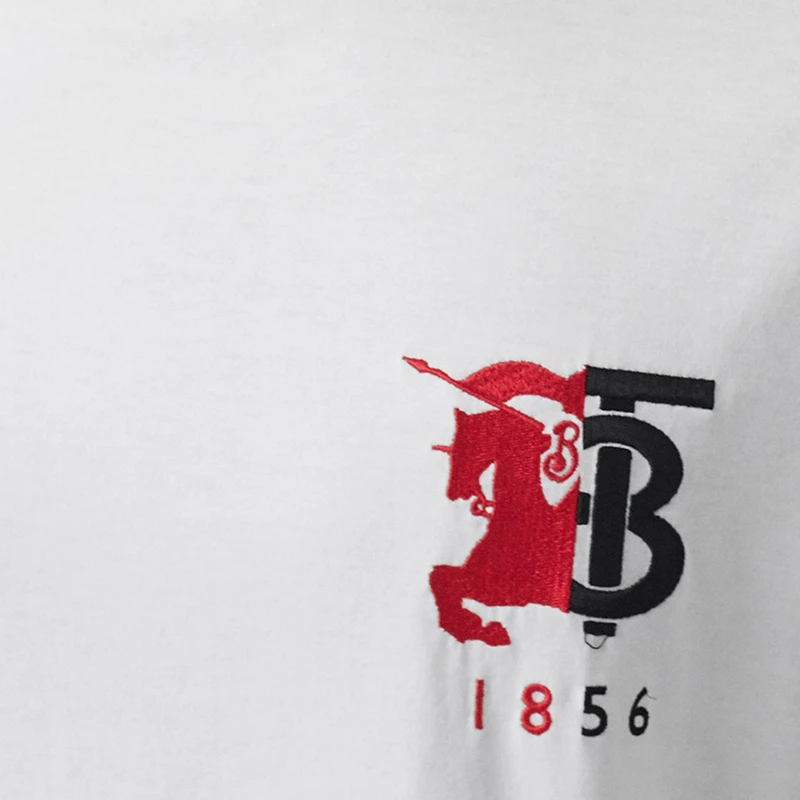 现货BURBERRY/博柏利 经典款 男女同款白色棉质圆领T恤80223081 商品