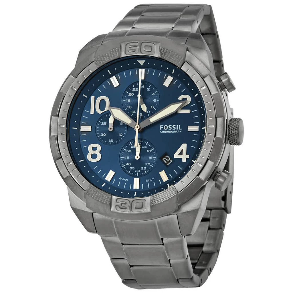 商品Fossil|Fossil Bronson Chronograph Quartz Blue Dial Mens Watch FS5711,价格¥856,第1张图片