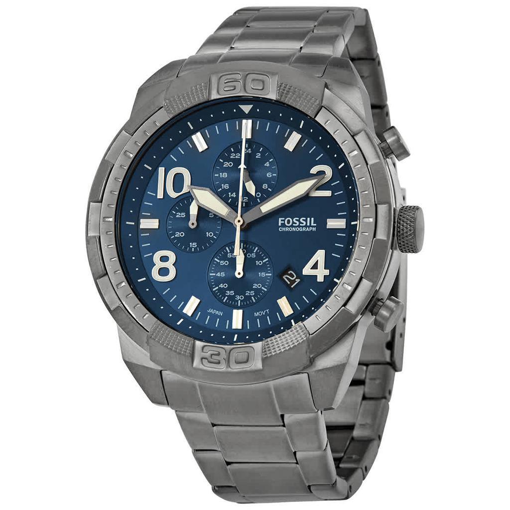 商品Fossil|Fossil Bronson Chronograph Quartz Blue Dial Mens Watch FS5711,价格¥785,第1张图片