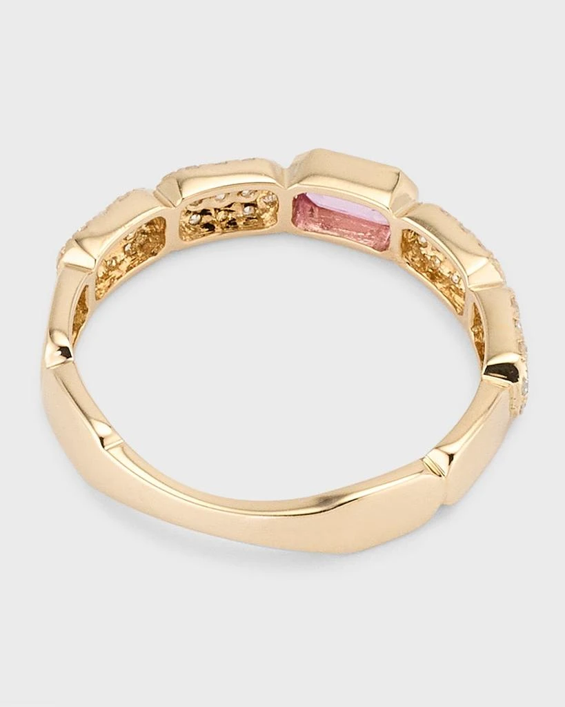 商品Kastel Jewelry|14K Chemin Pink Sapphire and Diamond Pave Band Ring, Size 7,价格¥14200,第4张图片详细描述