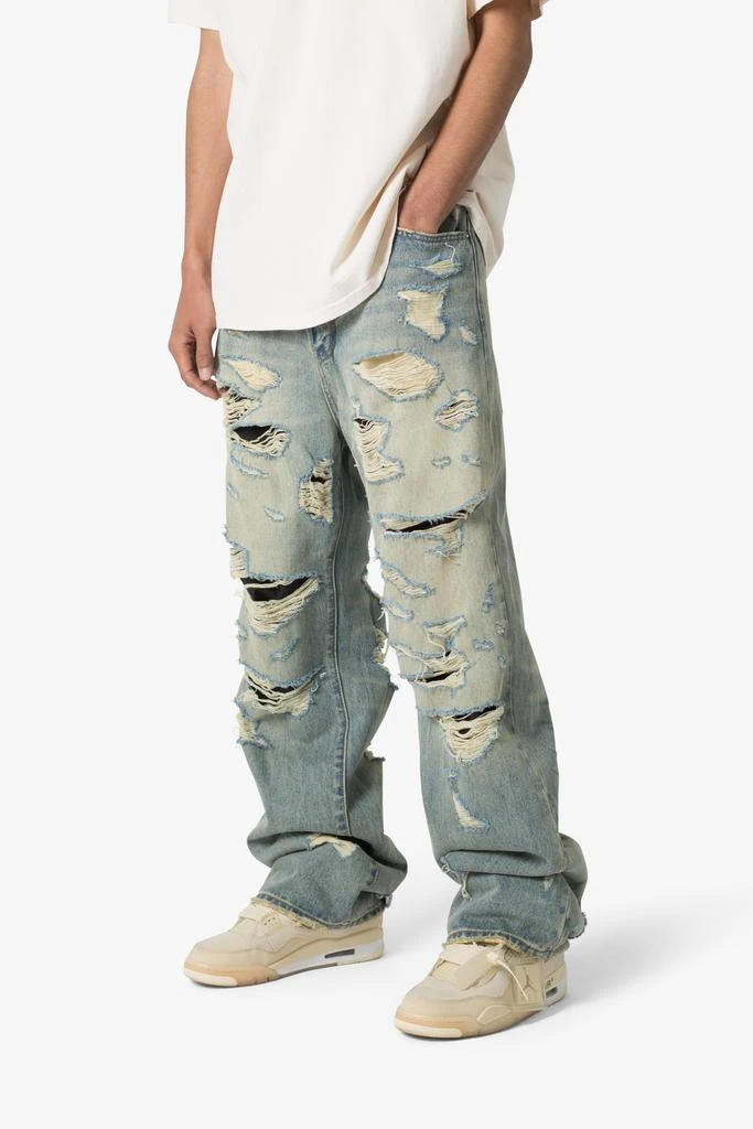 商品MNML|Ultra Baggy Distressed Denim - Vintage Blue,价格¥544,第2张图片详细描述