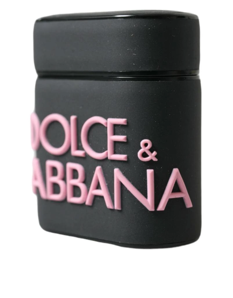 商品Dolce & Gabbana|Dolce & Gabbana Black Pink Silicone Embossed Logo Airpods Case,价格¥1282,第2张图片详细描述