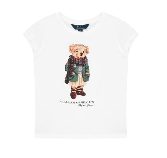 Polo Ralph Lauren Kids Polo Teddy Bear Print Cotton T-shirt, Size 6X商品第1张图片规格展示