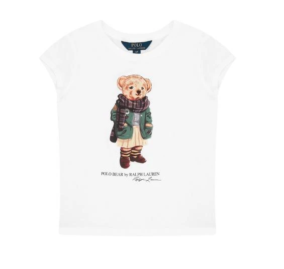 商品Ralph Lauren|Polo Ralph Lauren Kids Polo Teddy Bear Print Cotton T-shirt, Size 6X,价格¥125,第1张图片