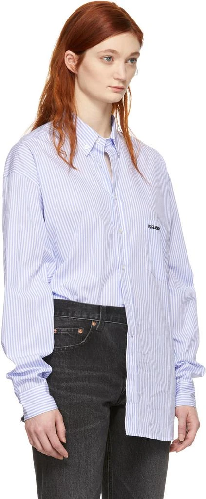 商品Vetements|White & Blue Stripe Metal Ring Shirt,价格¥2081,第2张图片详细描述