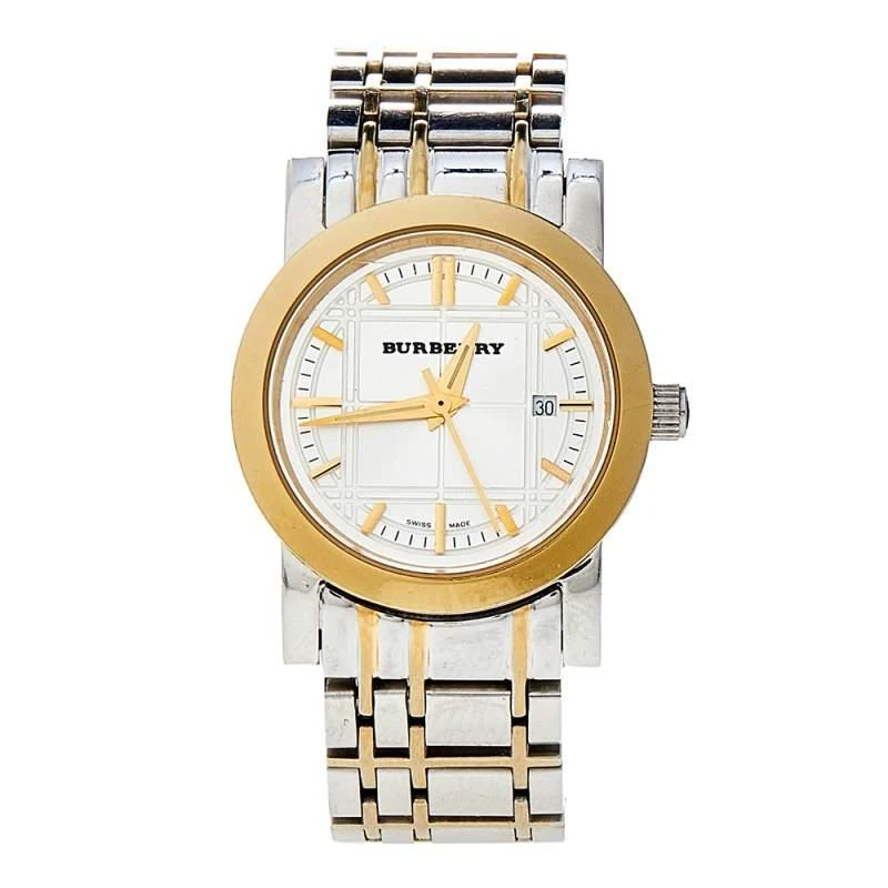 商品[二手商品] Burberry|Burberry Silver Two Tone Stainless Steel Heritage BU1359 Women's Wristwatch 28 mm,价格¥2080,第1张图片