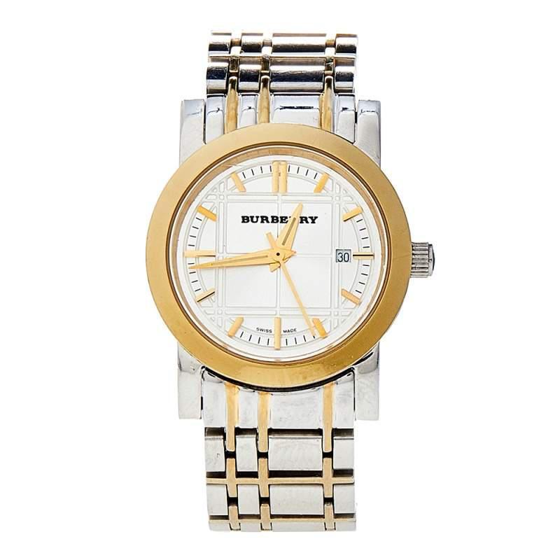 商品[二手商品] Burberry|Burberry Silver Two Tone Stainless Steel Heritage BU1359 Women's Wristwatch 28 mm,价格¥1955,第1张图片