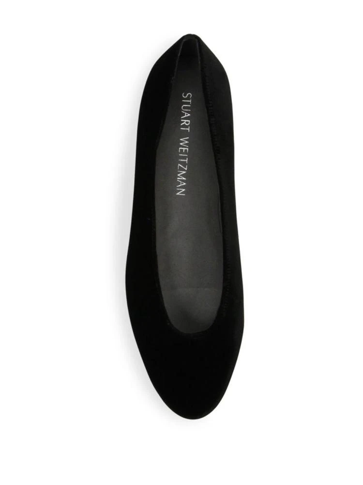 商品Stuart Weitzman|Chicpearl Velvet Ballet Flats,价格¥1193,第4张图片详细描述