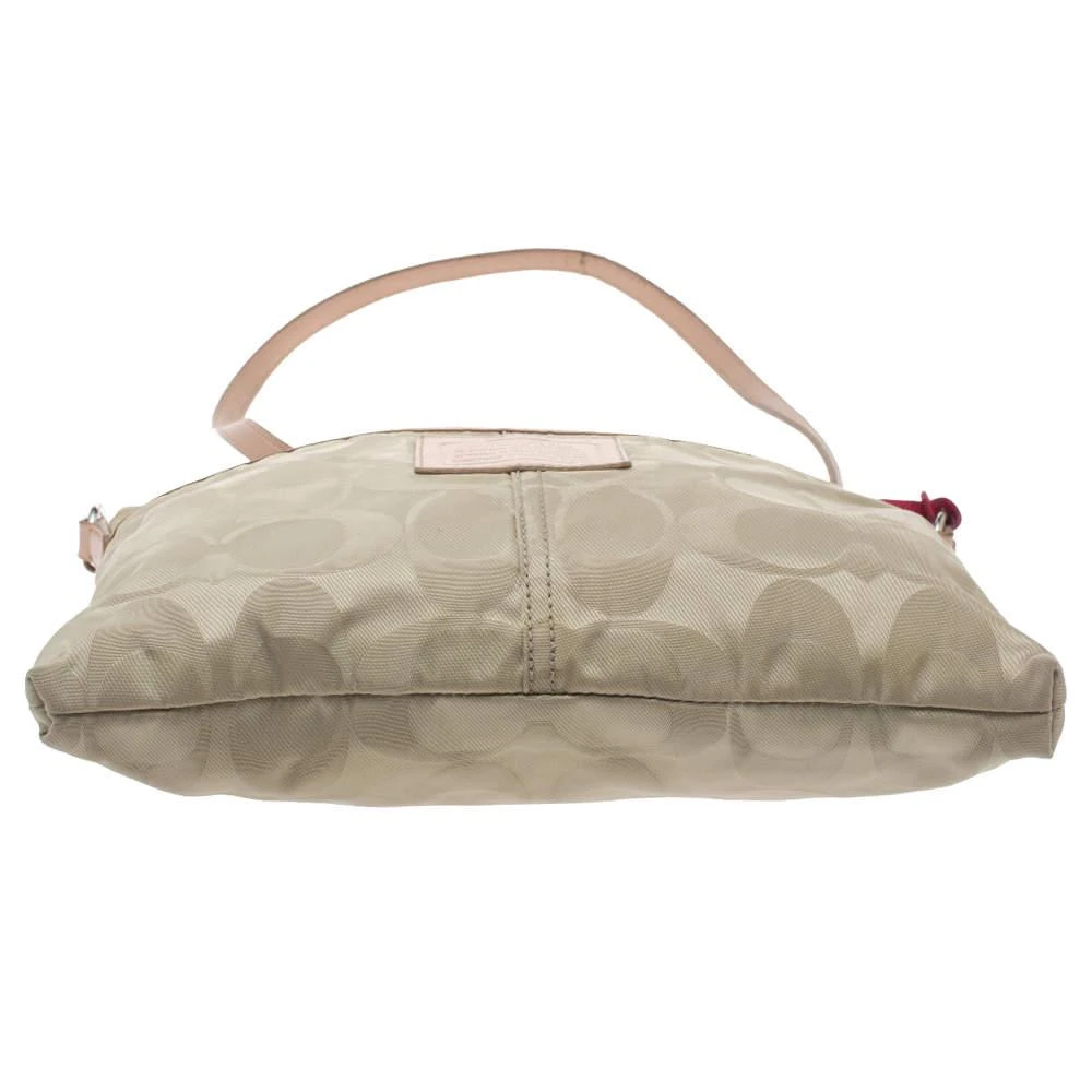 Coach Beige/Pink Nylon and Leather Crossbody Bag 商品