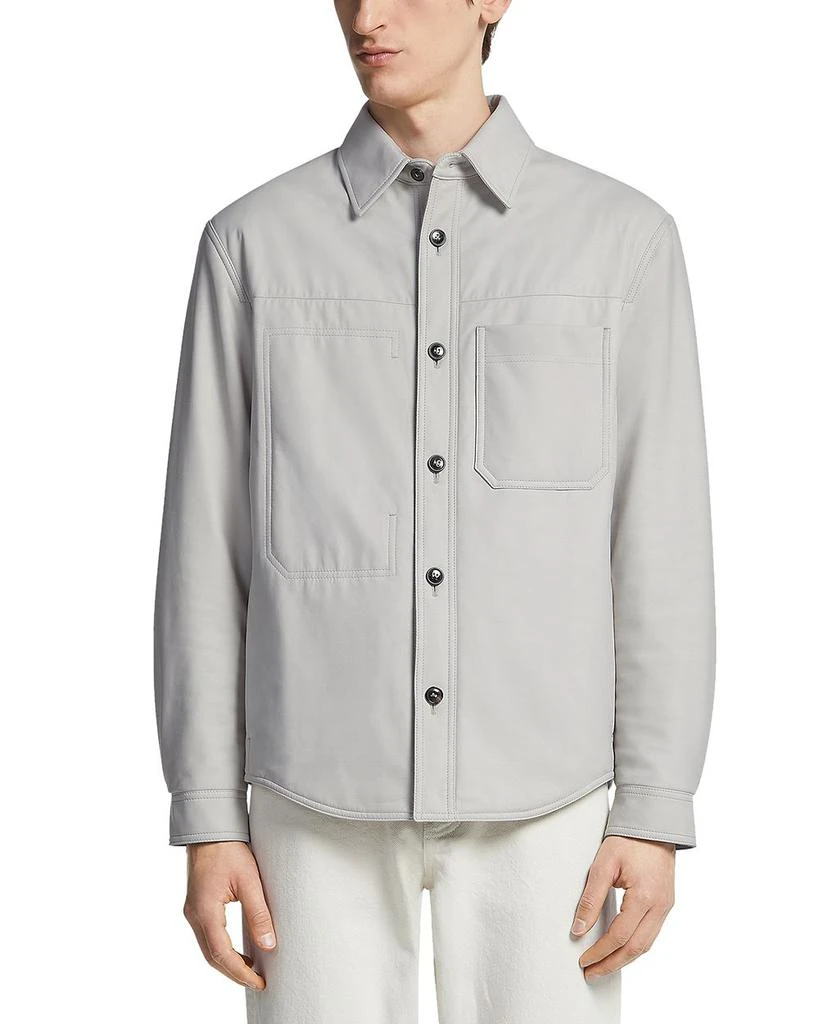 商品Zegna|Nubuck Leather Shirt Jacket,价格¥51307,第1张图片