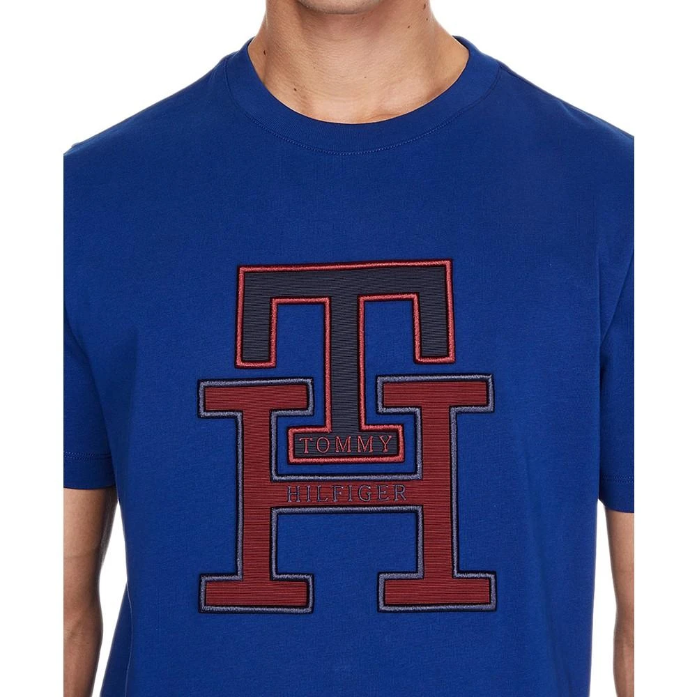 商品Tommy Hilfiger|Men's Lux Embroidered Monogram Graphic T-Shirt,价格¥208,第3张图片详细描述