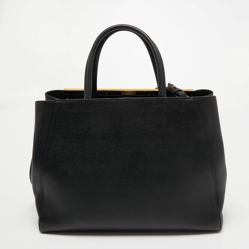 Fendi Black Leather Medium 2Jours Tote商品第4张图片规格展示