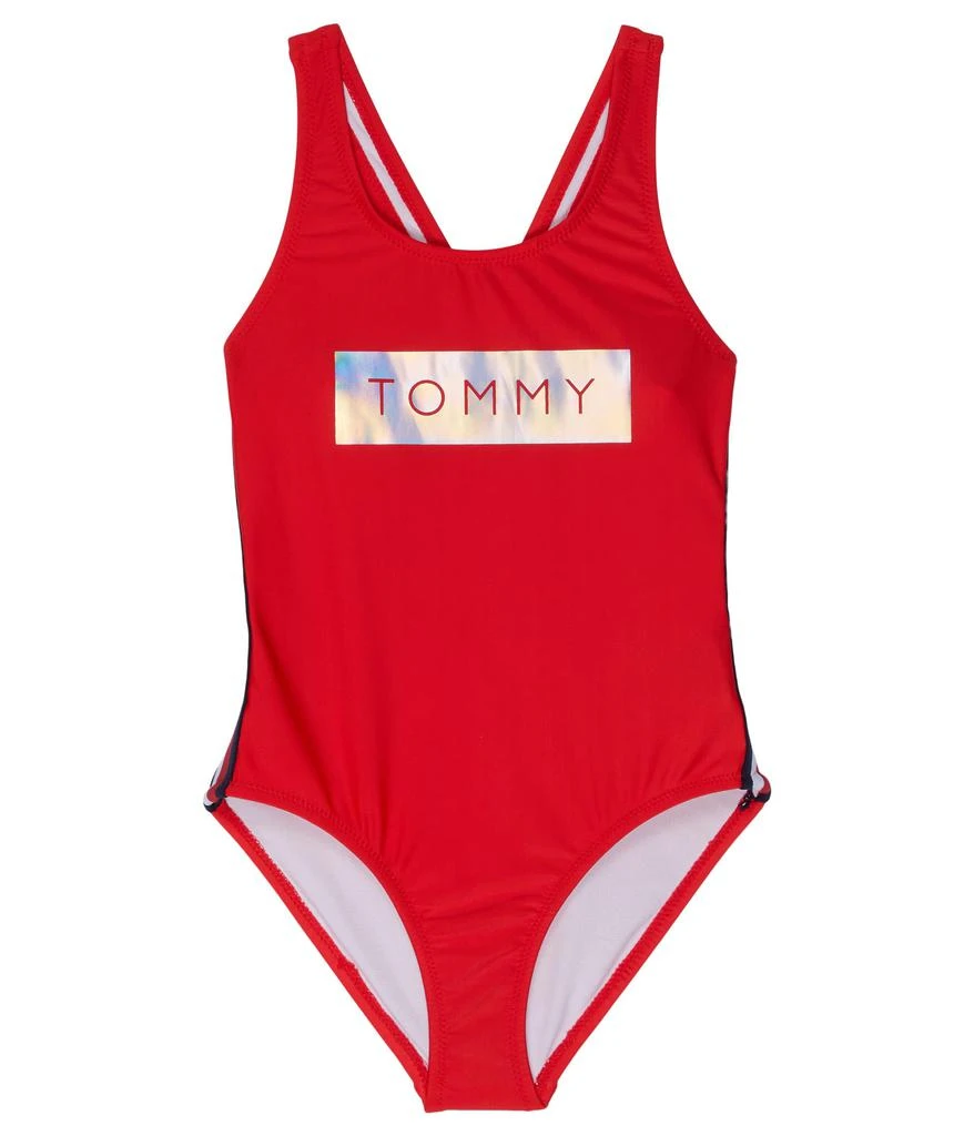 商品Tommy Hilfiger|Taping 85 One-Piece Swimsuit (Big Kids),价格¥192,第1张图片