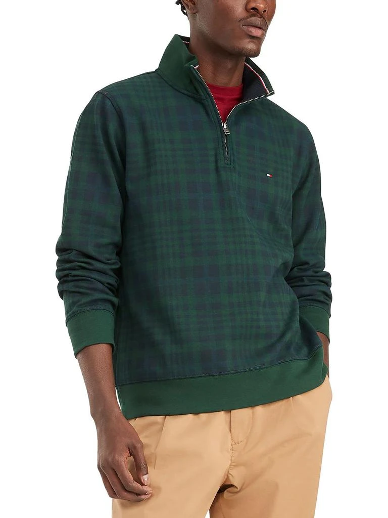 商品Tommy Hilfiger|Harrison Mens Plaid 1/4 Zip Sweatshirt,价格¥244,第1张图片